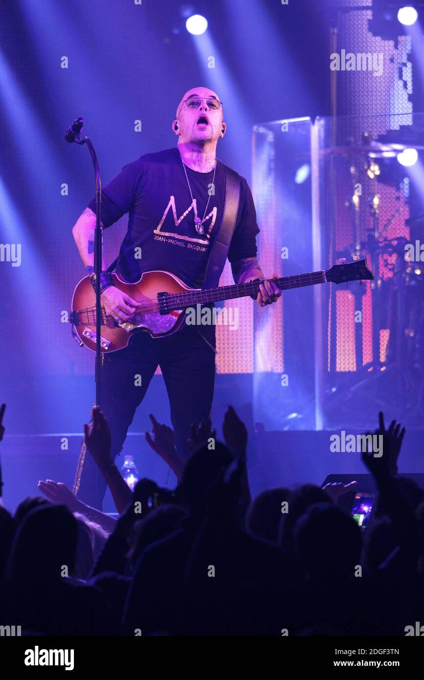 Le chanteur français Pascal Obispo joue en direct sur scène à 'le Tigre' avec son 'Pascal Obispo Tour', le 22 mars 2019 à Margny-les-Compiegne, près de Compiegne, en France. Photo par Edouard Bernaux/Abacapress.com Banque D'Images