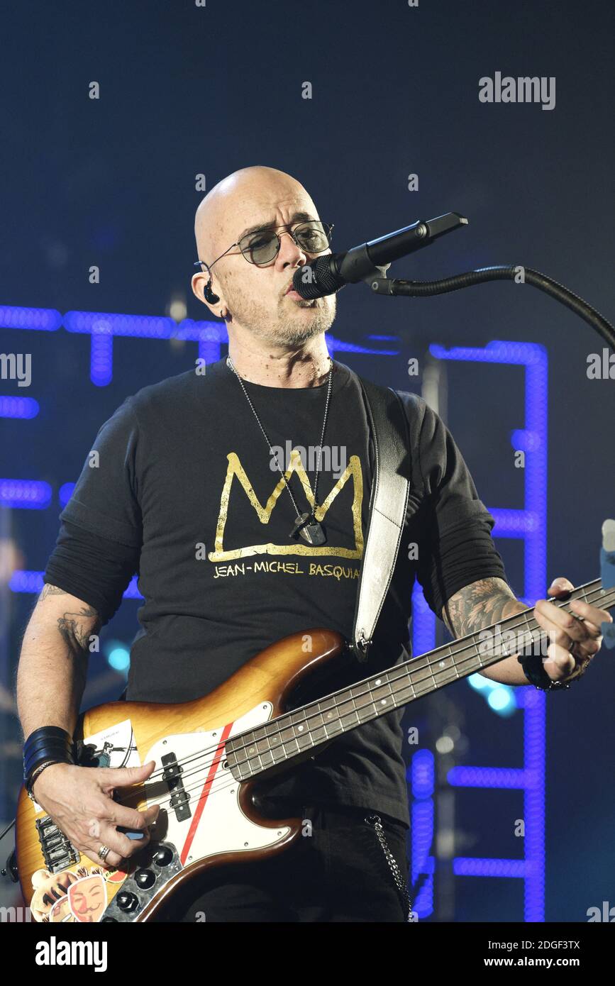 Le chanteur français Pascal Obispo joue en direct sur scène à 'le Tigre' avec son 'Pascal Obispo Tour', le 22 mars 2019 à Margny-les-Compiegne, près de Compiegne, en France. Photo par Edouard Bernaux/Abacapress.com Banque D'Images