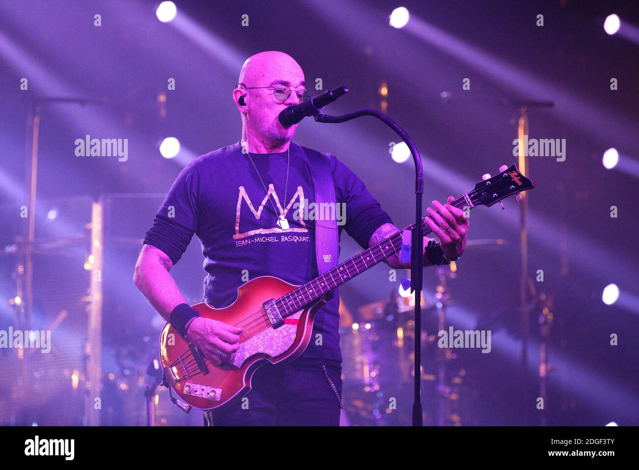 Le chanteur français Pascal Obispo joue en direct sur scène à 'le Tigre' avec son 'Pascal Obispo Tour', le 22 mars 2019 à Margny-les-Compiegne, près de Compiegne, en France. Photo par Edouard Bernaux/Abacapress.com Banque D'Images