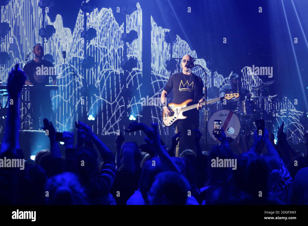Le chanteur français Pascal Obispo joue en direct sur scène à 'le Tigre' avec son 'Pascal Obispo Tour', le 22 mars 2019 à Margny-les-Compiegne, près de Compiegne, en France. Photo par Edouard Bernaux/Abacapress.com Banque D'Images