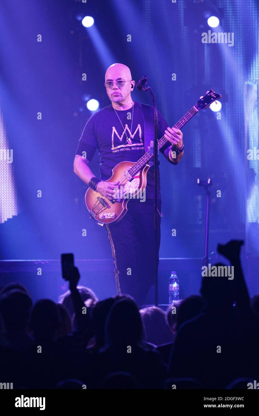 Le chanteur français Pascal Obispo joue en direct sur scène à 'le Tigre' avec son 'Pascal Obispo Tour', le 22 mars 2019 à Margny-les-Compiegne, près de Compiegne, en France. Photo par Edouard Bernaux/Abacapress.com Banque D'Images