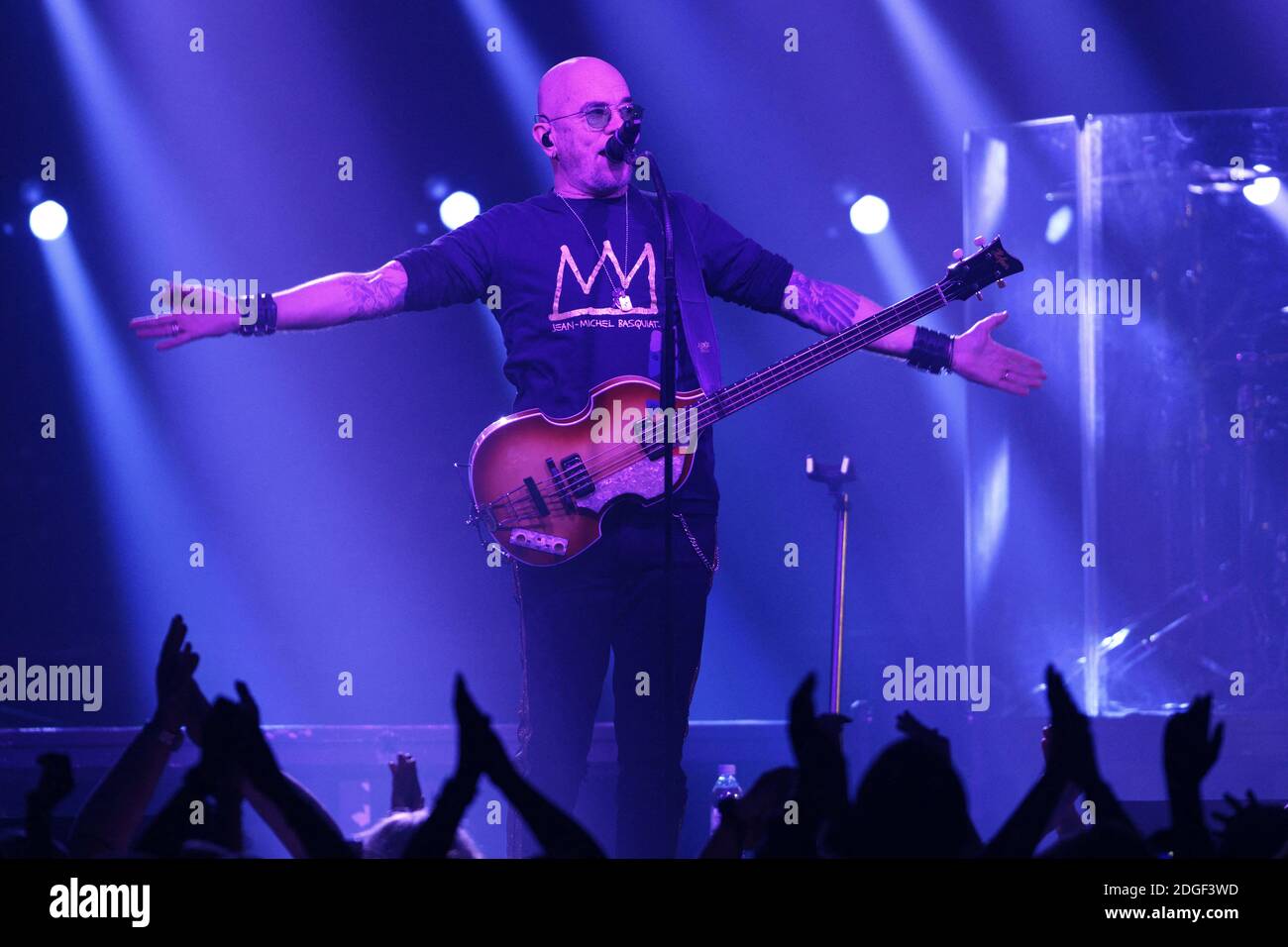 Le chanteur français Pascal Obispo joue en direct sur scène à 'le Tigre' avec son 'Pascal Obispo Tour', le 22 mars 2019 à Margny-les-Compiegne, près de Compiegne, en France. Photo par Edouard Bernaux/Abacapress.com Banque D'Images