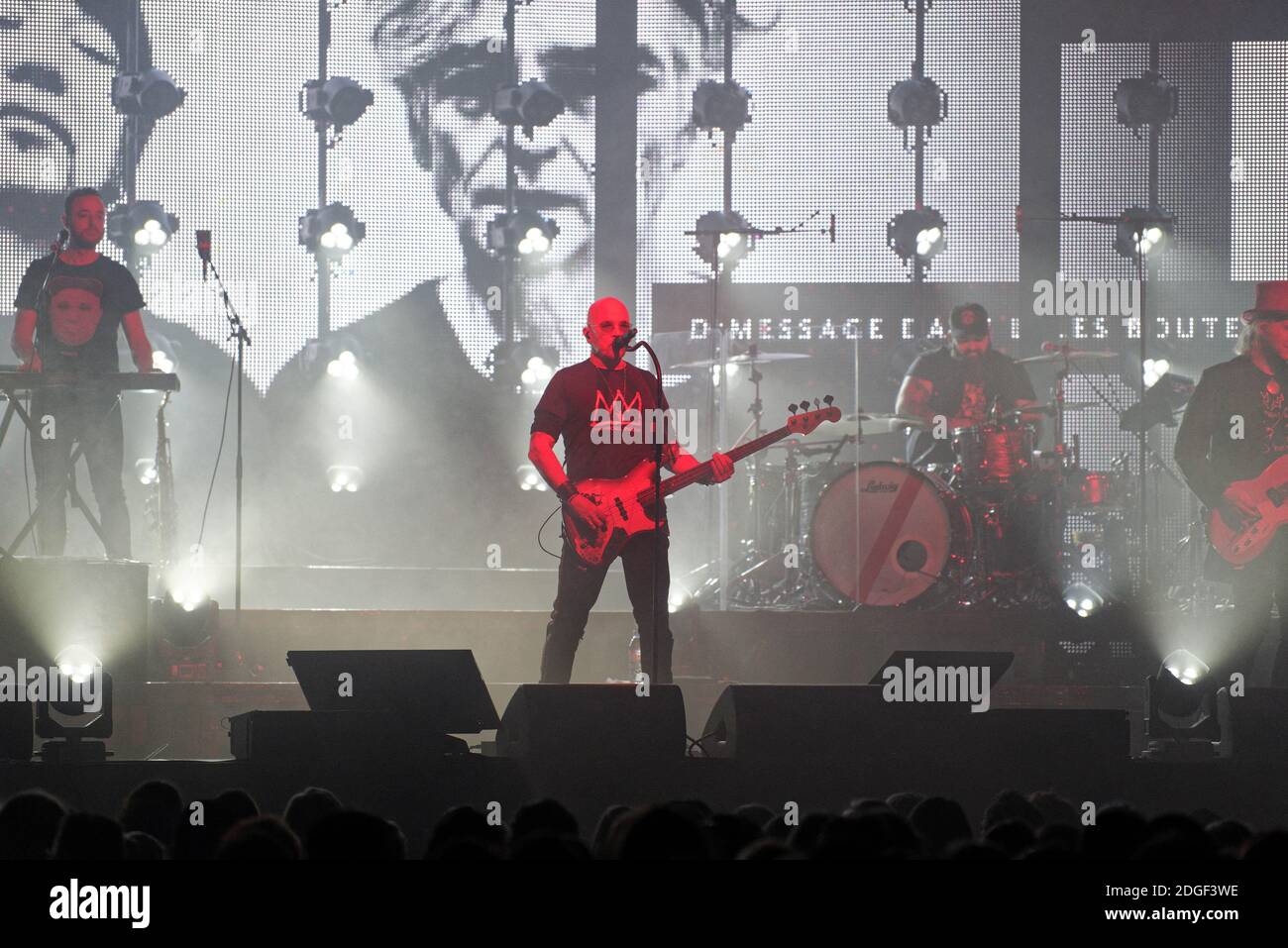 Le chanteur français Pascal Obispo joue en direct sur scène à 'le Tigre' avec son 'Pascal Obispo Tour', le 22 mars 2019 à Margny-les-Compiegne, près de Compiegne, en France. Photo par Edouard Bernaux/Abacapress.com Banque D'Images