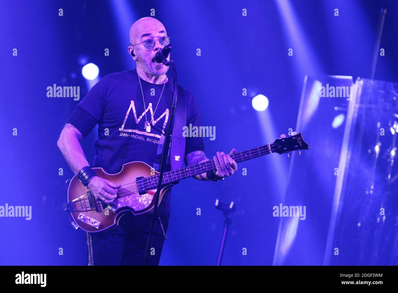Le chanteur français Pascal Obispo joue en direct sur scène à 'le Tigre' avec son 'Pascal Obispo Tour', le 22 mars 2019 à Margny-les-Compiegne, près de Compiegne, en France. Photo par Edouard Bernaux/Abacapress.com Banque D'Images
