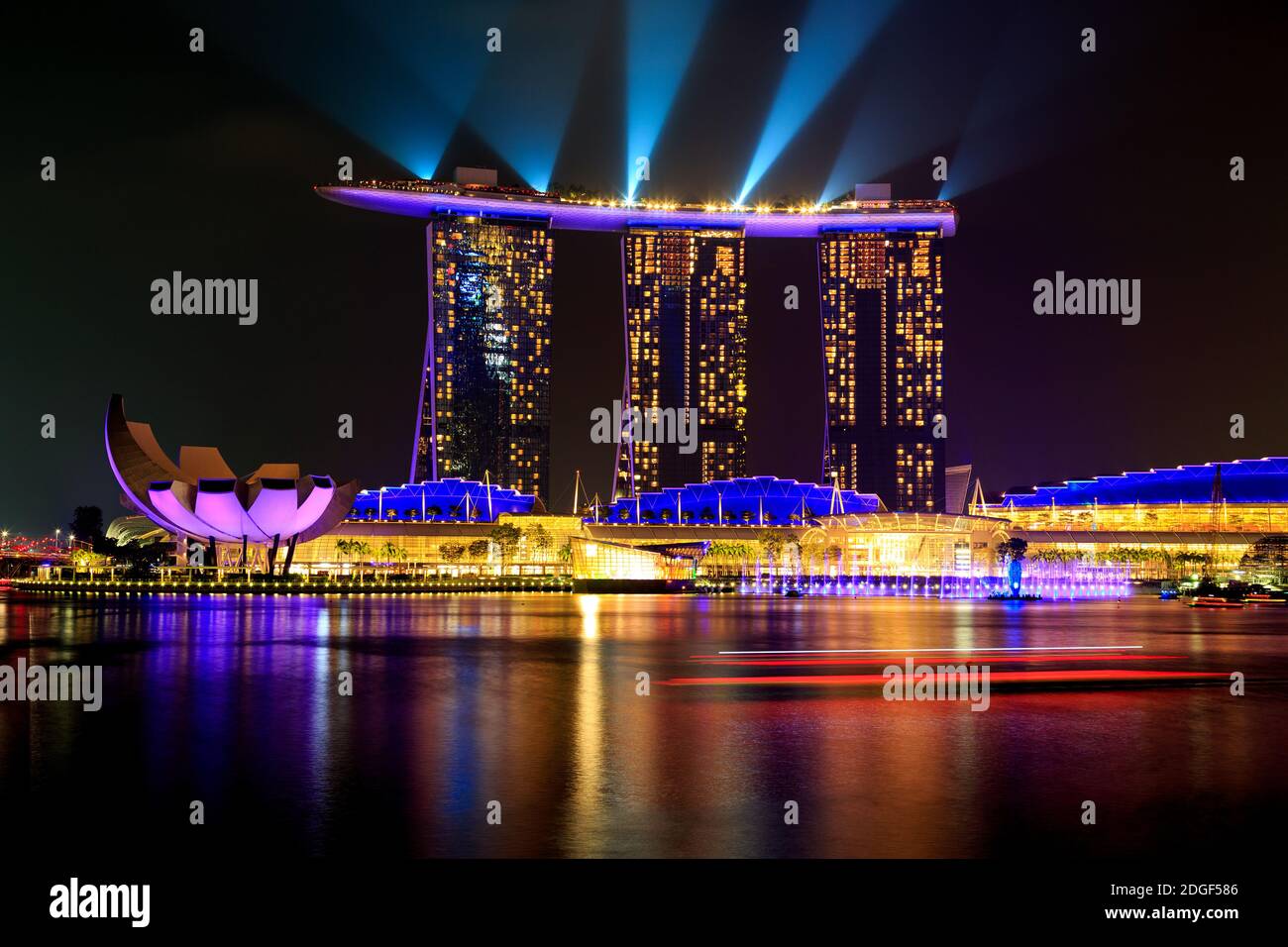 Nuit à Singapour Banque D'Images
