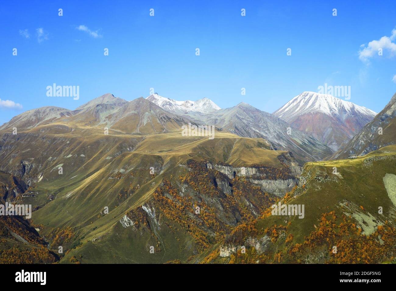 Mont Kasbek dans le Grand Caucase, la Géorgie, l'Asie Banque D'Images