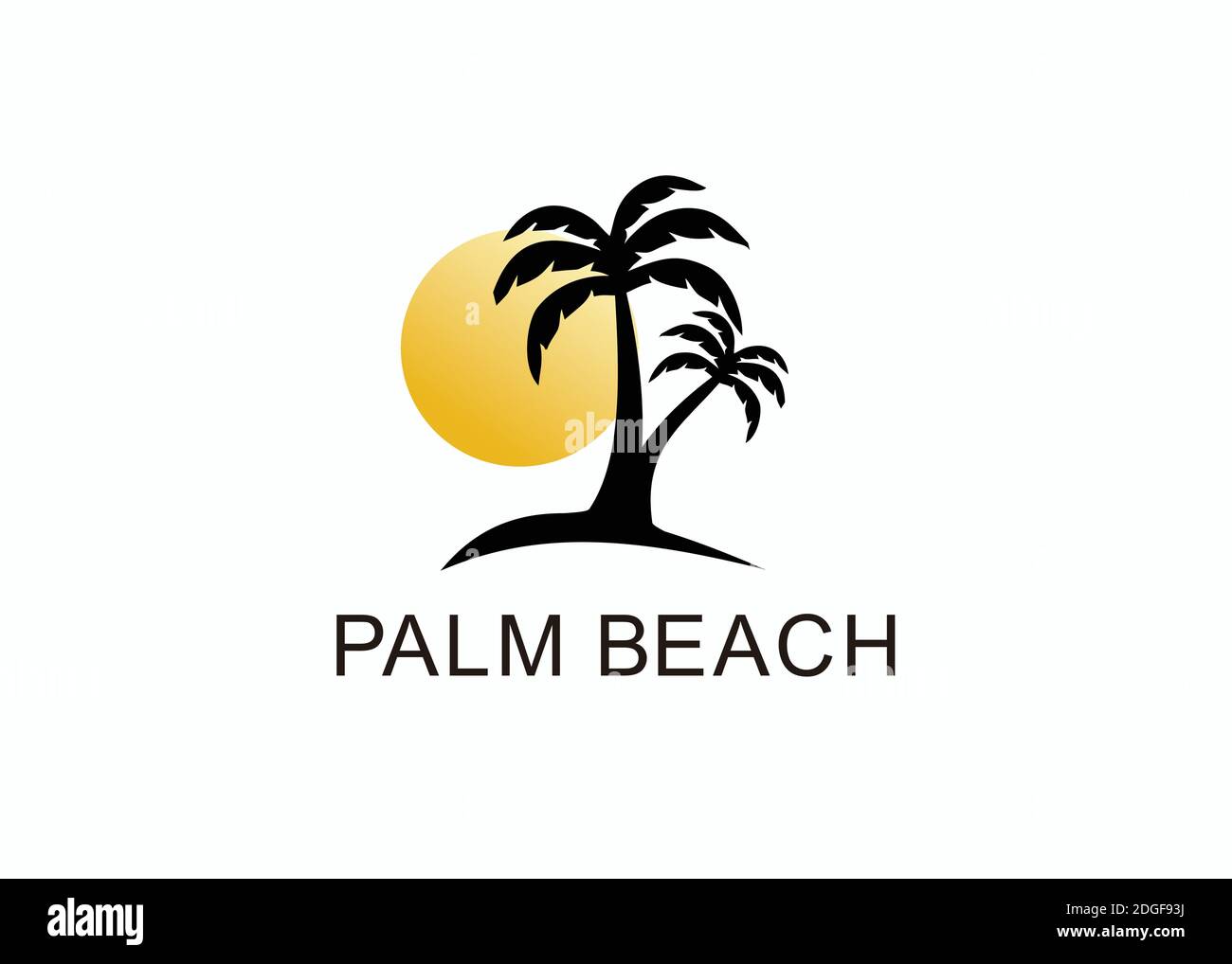 logo palm beach inspiration Illustration de Vecteur
