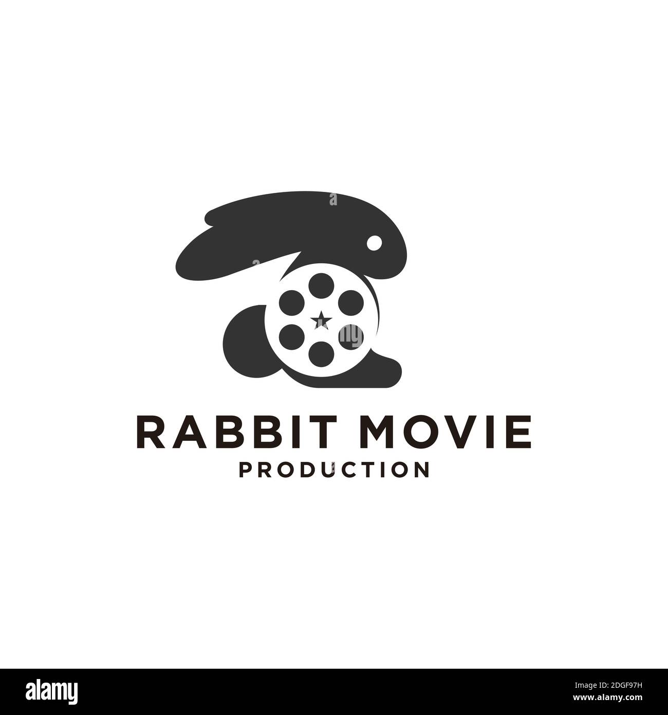 logo créatif symbole de film lapin Illustration de Vecteur logo créatif symbole de film lapin Illustration de Vecteur