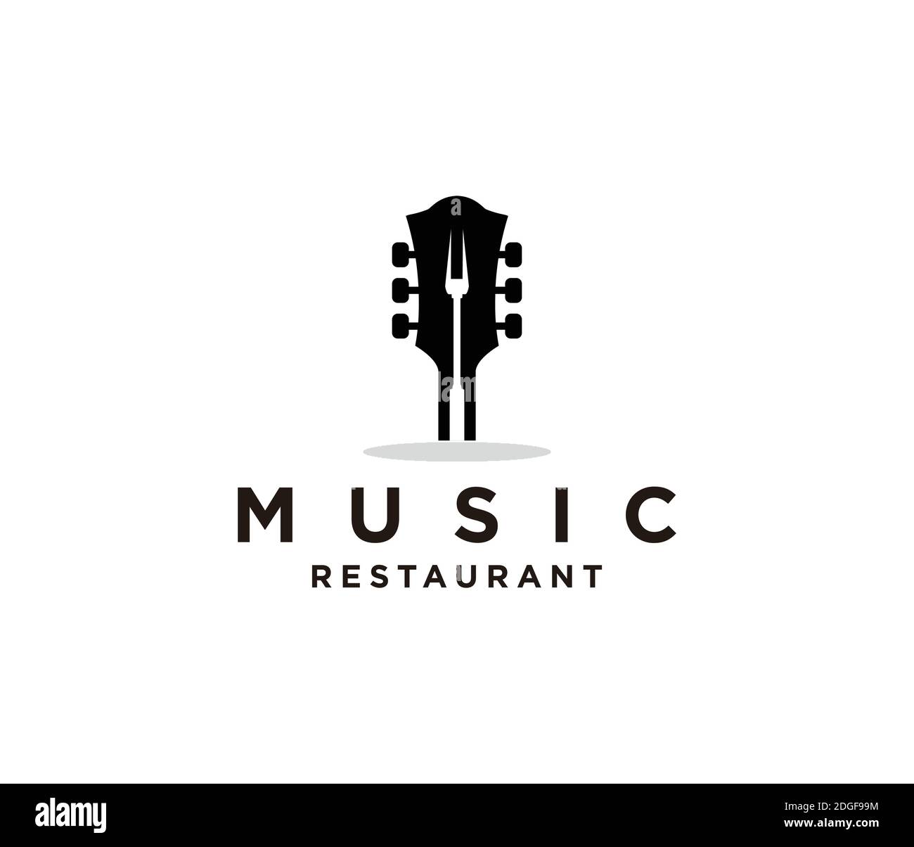 BBQ Grill concert musical de guitare sur le Bar Cafe Restaurant Illustration de Vecteur