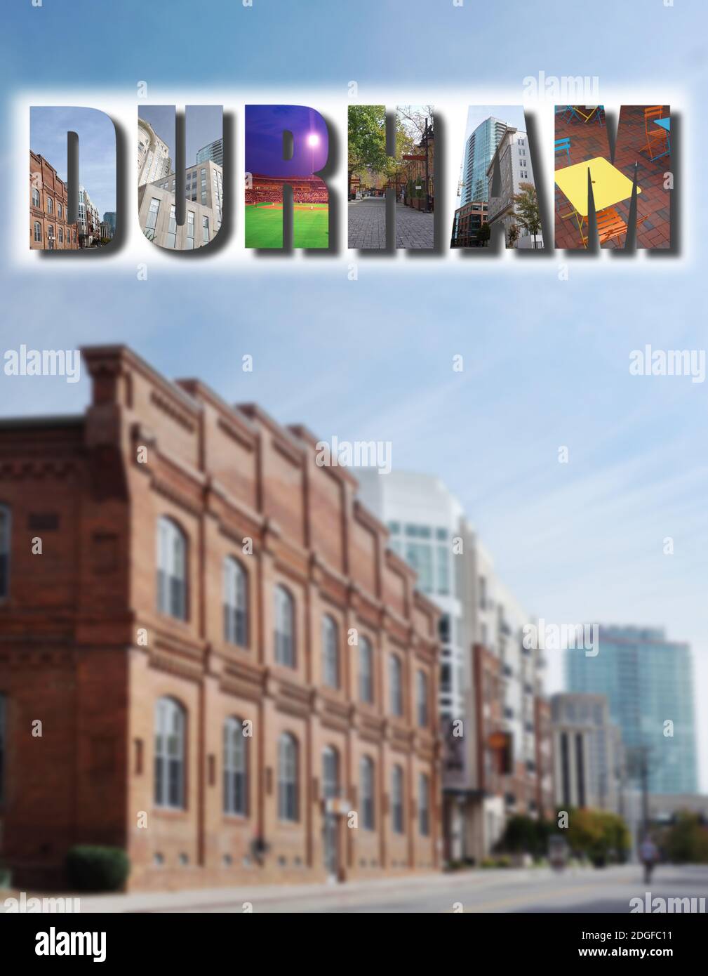 Collage de Durham et centre-ville Banque D'Images