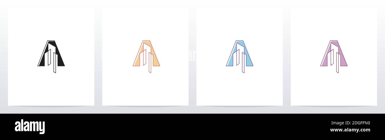 Résumé Construction sur lettre logo Design A Illustration de Vecteur