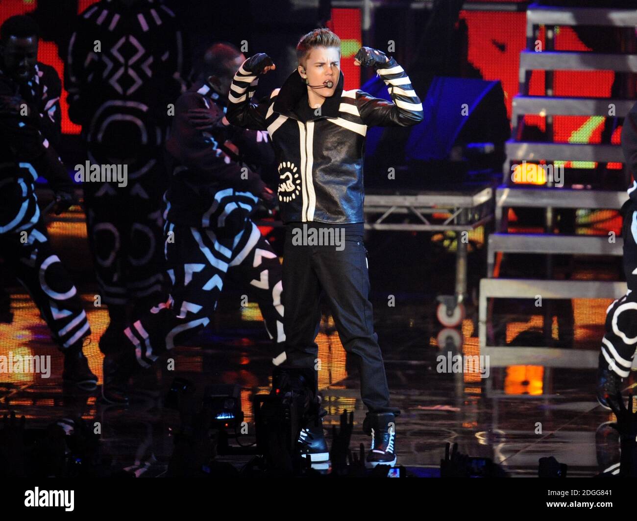 Justin Bieber au MTV European Music Awards 2011, The Odyssey Arena, Belfast. Banque D'Images