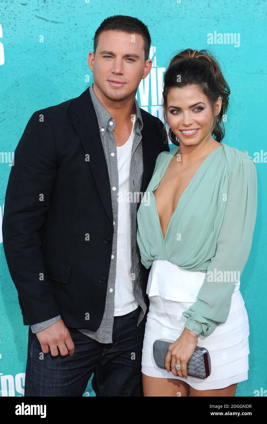 Channing Tatum et Jenna Dewan Tatum arrivent aux MTV film Awards 2012, Universal City, Los Angeles. Banque D'Images