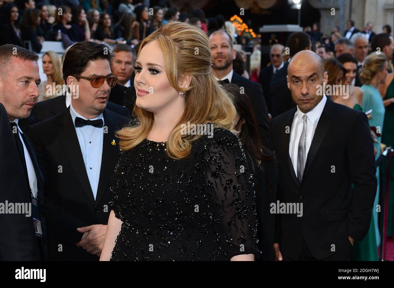 Adele Adkins arrive pour les 85e Academy Awards au Dolby Theatre de Los Angeles. Banque D'Images