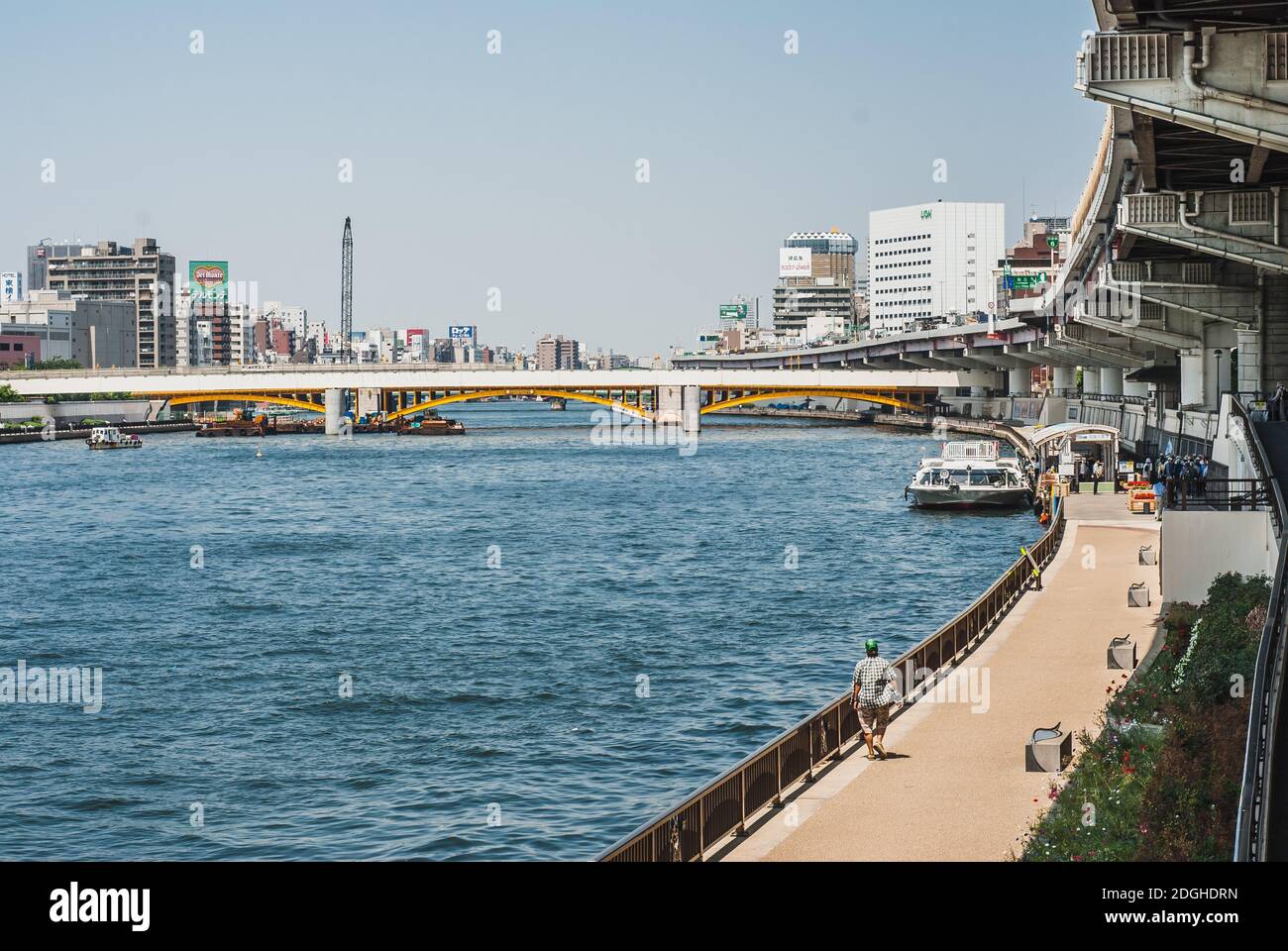Pont de Ryogoku au-dessus de Sumida-gawa à Tokyo Banque D'Images