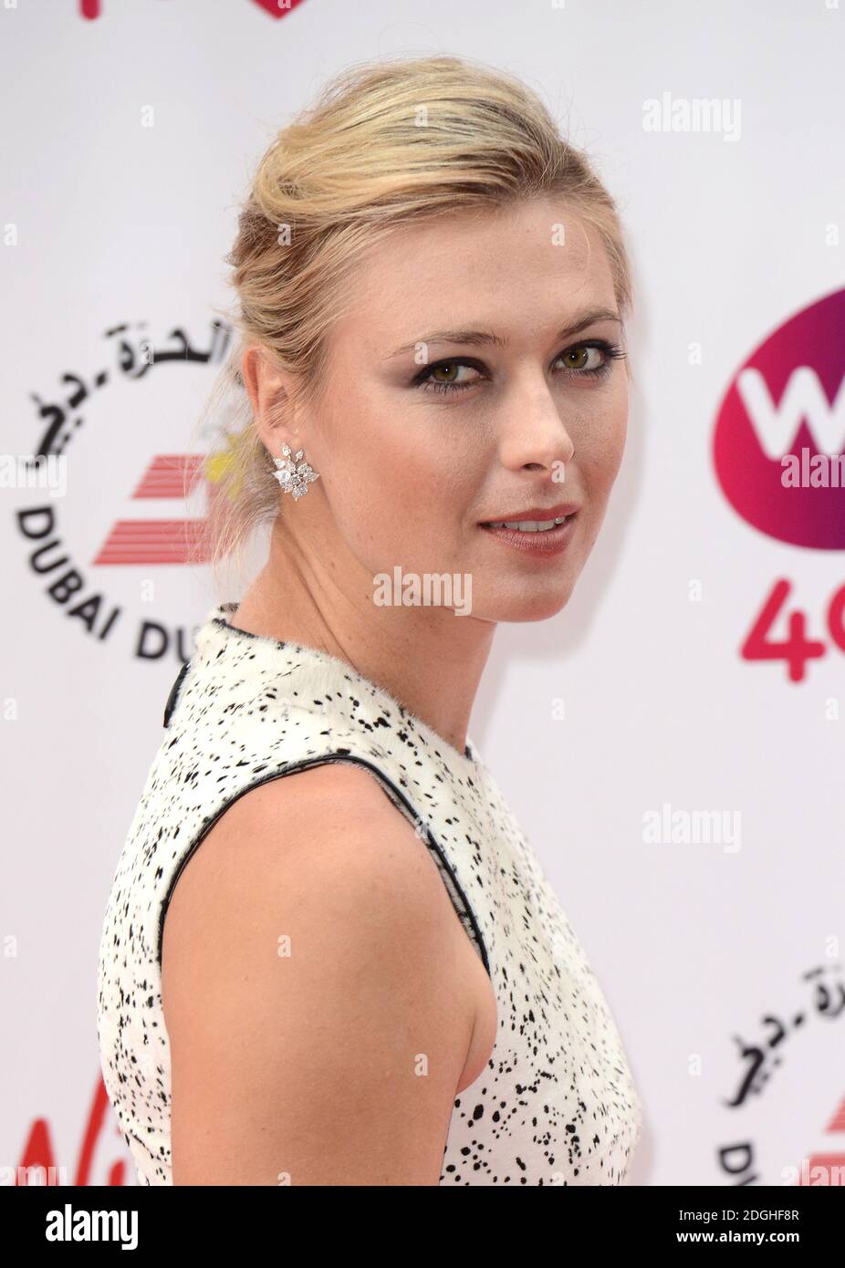 Maria Sharapova arrivant au WTA Wimbledon Party 2013, à Kensington Roof Gardens, Londres. Banque D'Images