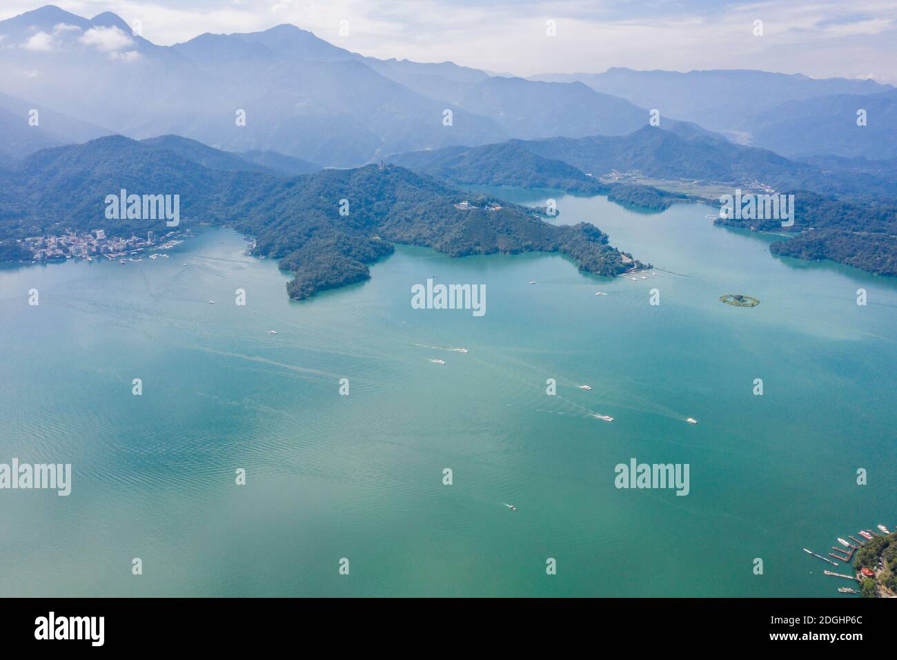 Vue aérienne du célèbre paysage de Sun Moon Lake Banque D'Images