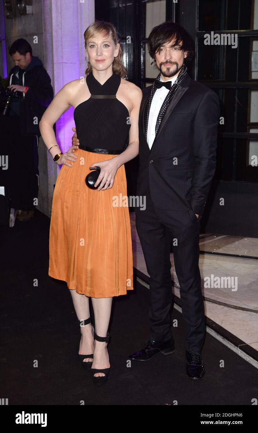Hattie Morahan et Blake Ritson arrivent au Evening Standard Theatre Awards 2013, The Savoy Hotel, Londres. Banque D'Images