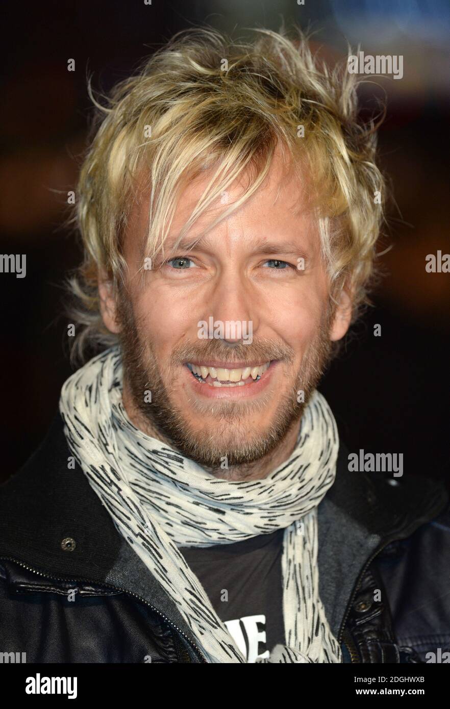 Rick Parfitt Jnr arrivée à la Jack Ryan, Shadow Recruit European Premiere, vue Cinema, Leicester Square, Londres. Banque D'Images