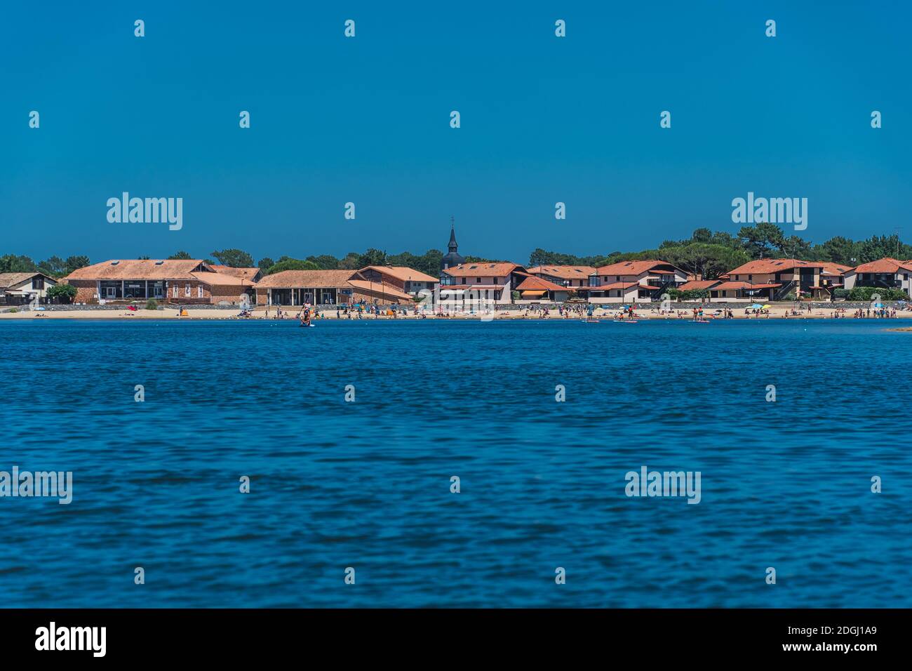 Lac marin de Port d'Albret à Vieux-Boucau-les-bains Banque D'Images