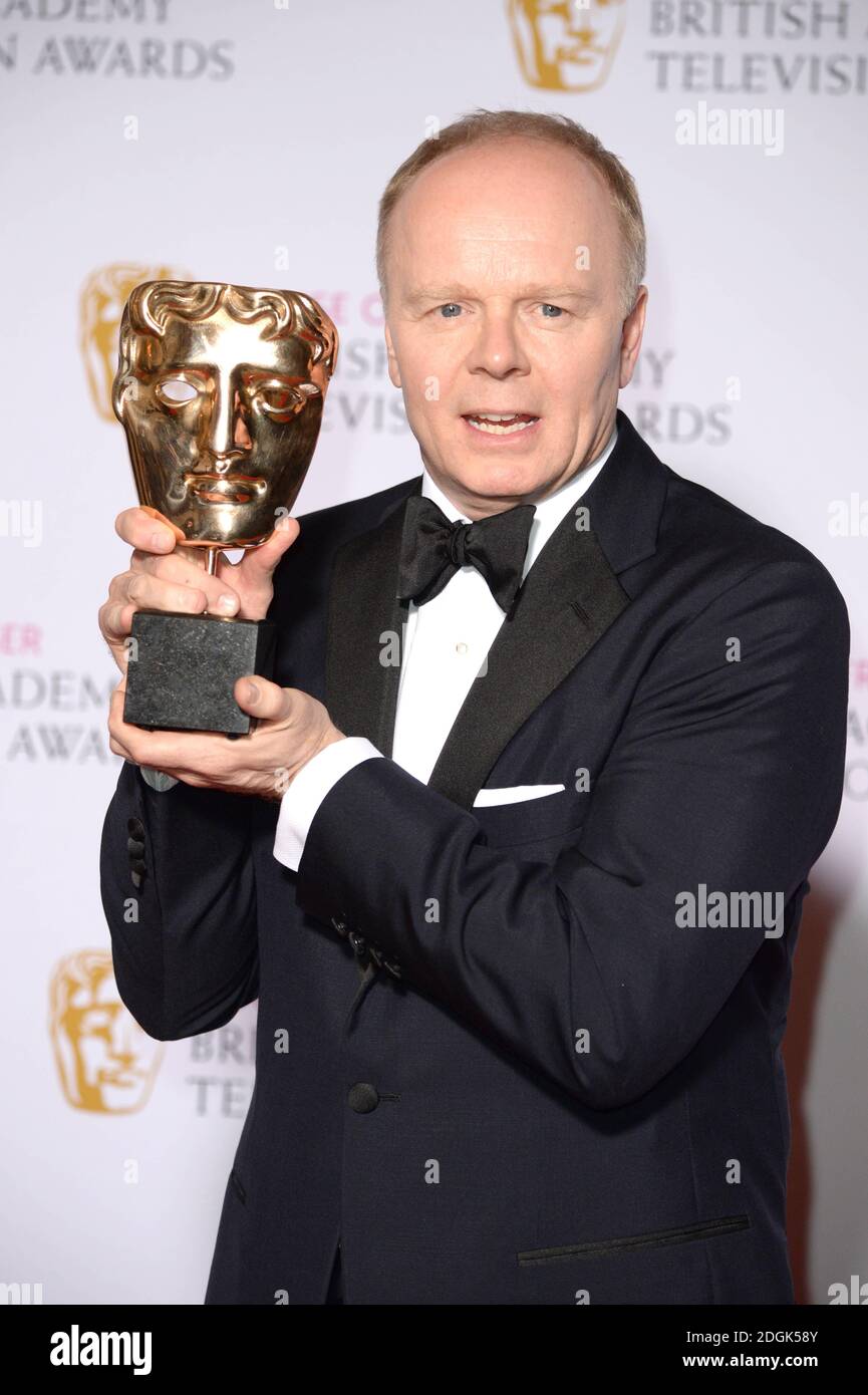 Jason Watkins avec le BAFTA pour les coulisses des acteurs principaux à la House of Fraser British Academy Television Awards, au Theatre Royal, Londres (crédit obligatoire : Doug Peters/EMPICS Entertainment) Banque D'Images