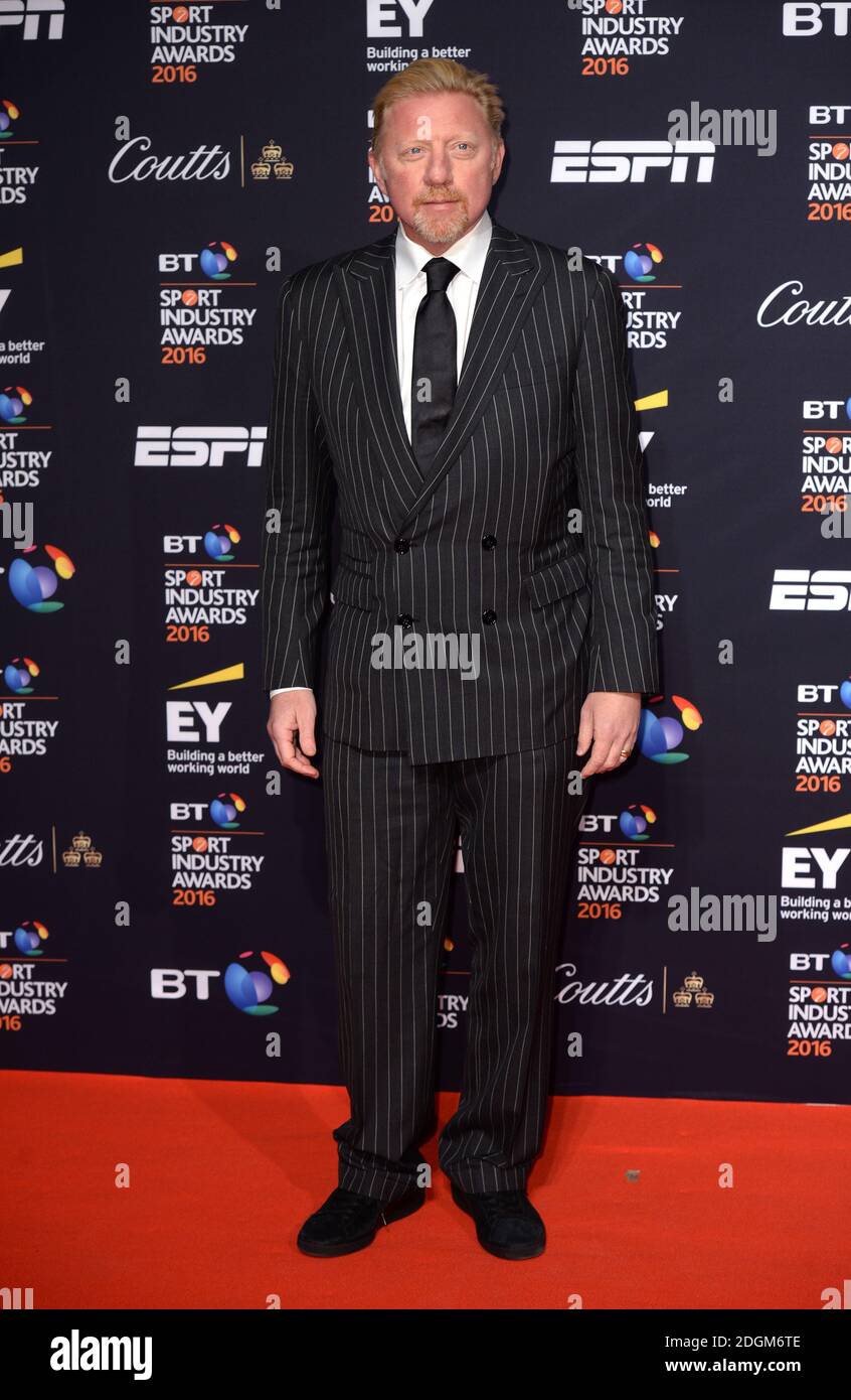 Boris Becker arrive aux BT Sport Industry Awards 2016, Battersea Park, Londres. Jeudi 28 avril 2016. Crédit photo Doug Peters EMPICS Entertainment Banque D'Images