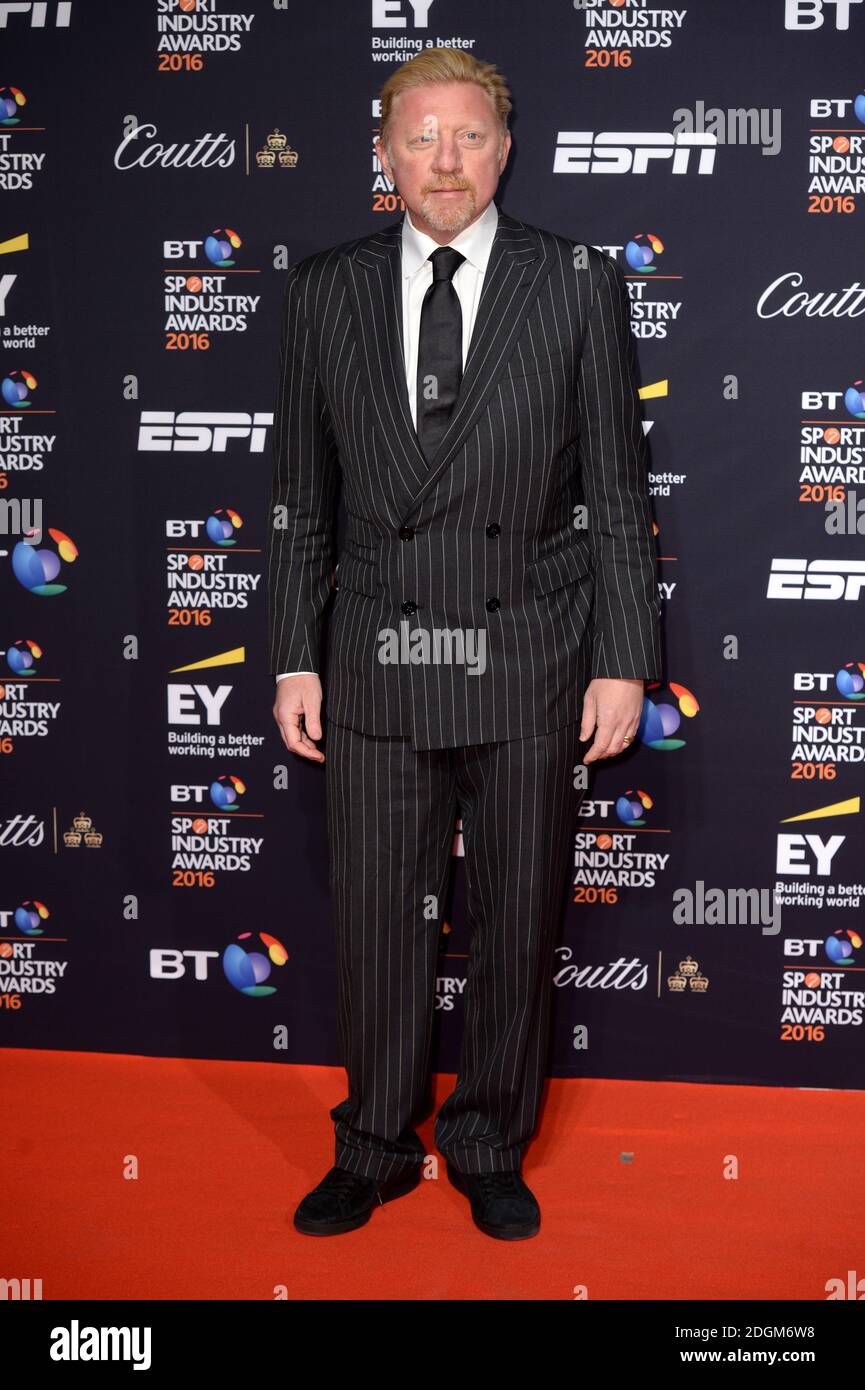 Boris Becker arrive aux BT Sport Industry Awards 2016, Battersea Park, Londres. Jeudi 28 avril 2016. Crédit photo Doug Peters EMPICS Entertainment Banque D'Images