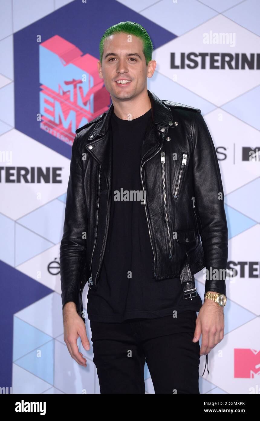 G Eazy dans la salle de presse du MTV European Music Awards 2016 Ahoy Arena Rotterdam. Le credit photo devrait se lire comme suit Doug Peters EMPICS Entertainment Photo Stock Alamy