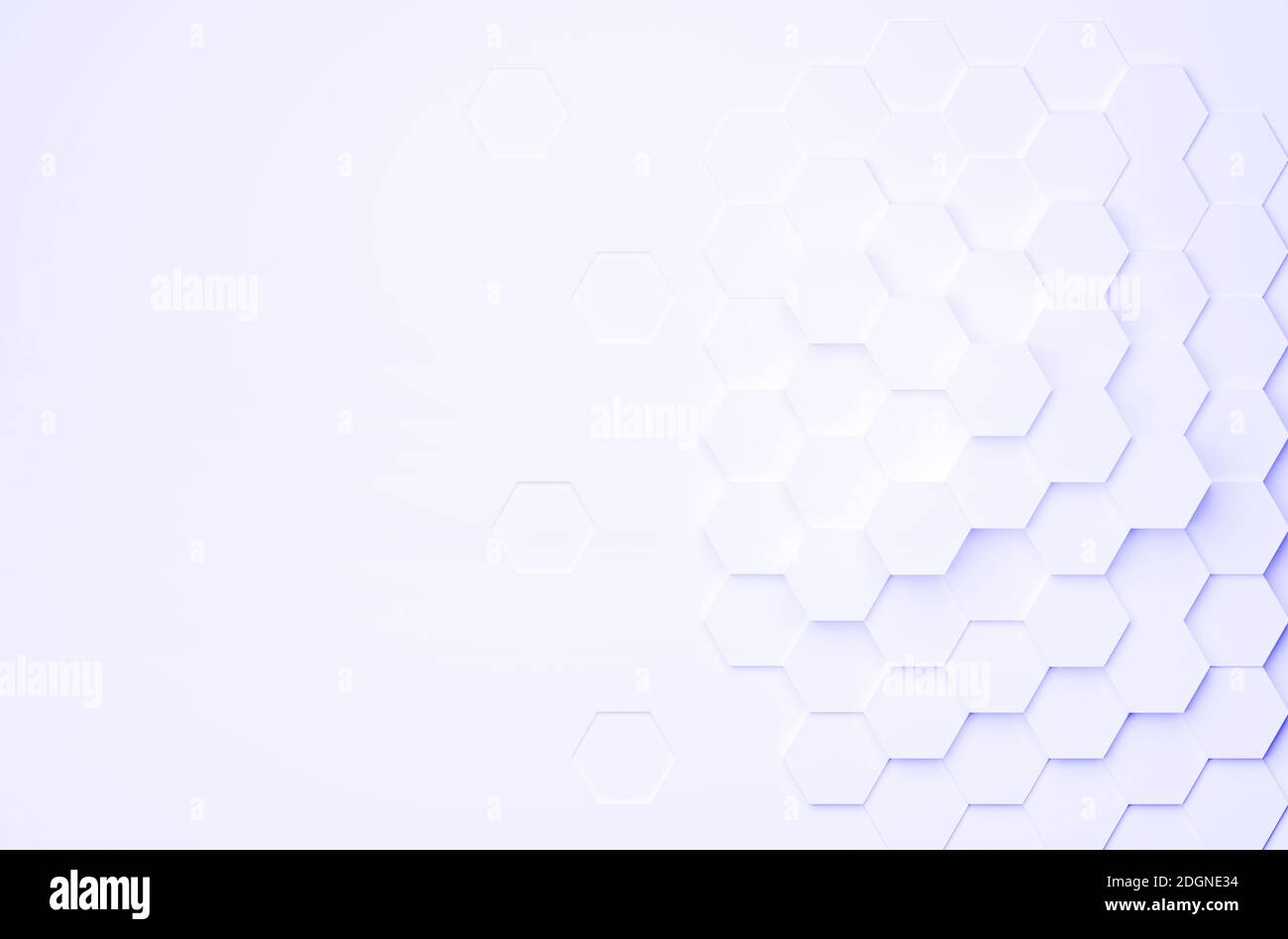 Arrière-plan hexagonal abstrait comme modèle - Illustration 3D Banque D'Images