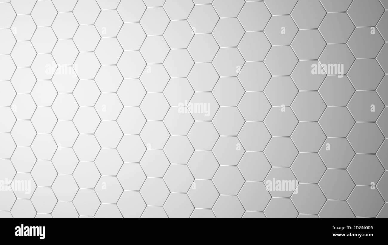 Motif hexagonal abstrait comme arrière-plan - Illustration 3D Banque D'Images