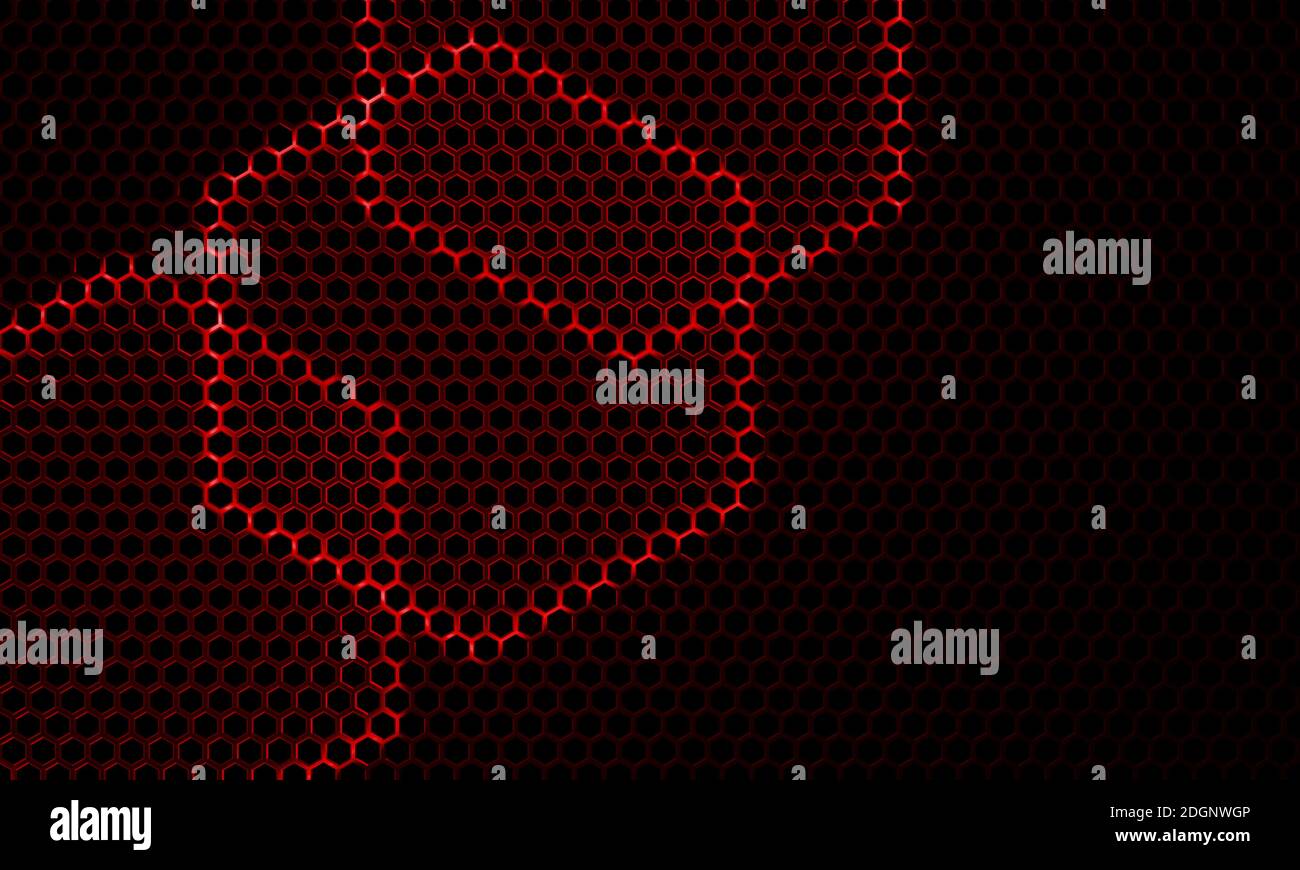 Motif hexagonal avec structure en fer - Illustration Banque D'Images