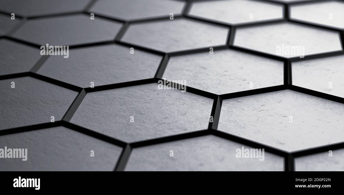 Motif hexagonal dans la structure technique - Illustration Banque D'Images