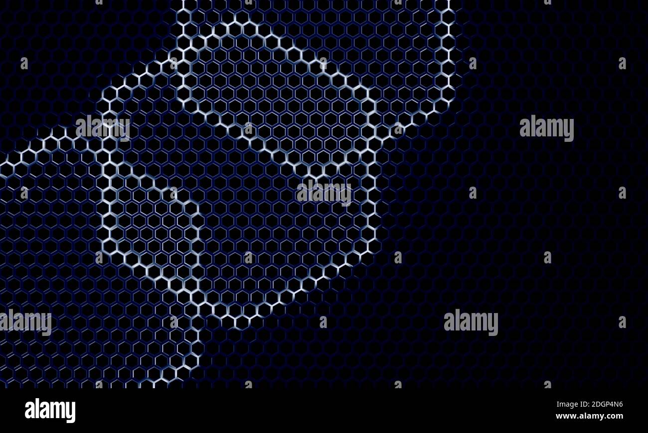 Motif hexagonal avec structure en fer - Illustration Banque D'Images