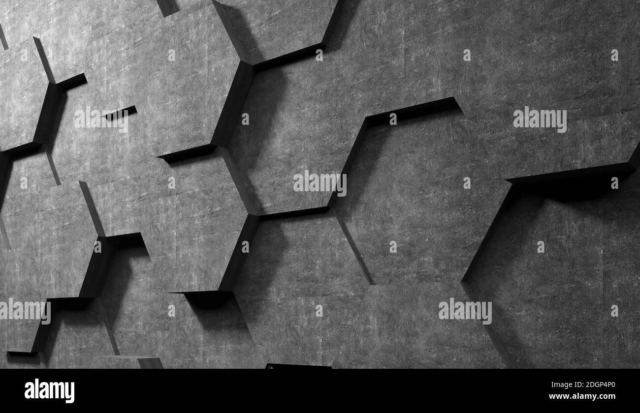 Arrière-plan hexagonal - Illustration Banque D'Images