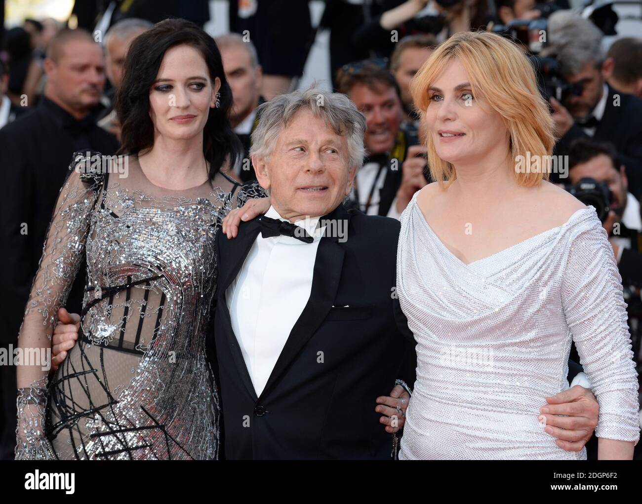 EVA Green, Roman Polanski et sa femme Emmanuelle Seigner assistent à la photo de la première de True Story, dans le cadre du 70e Festival de Cannes Banque D'Images