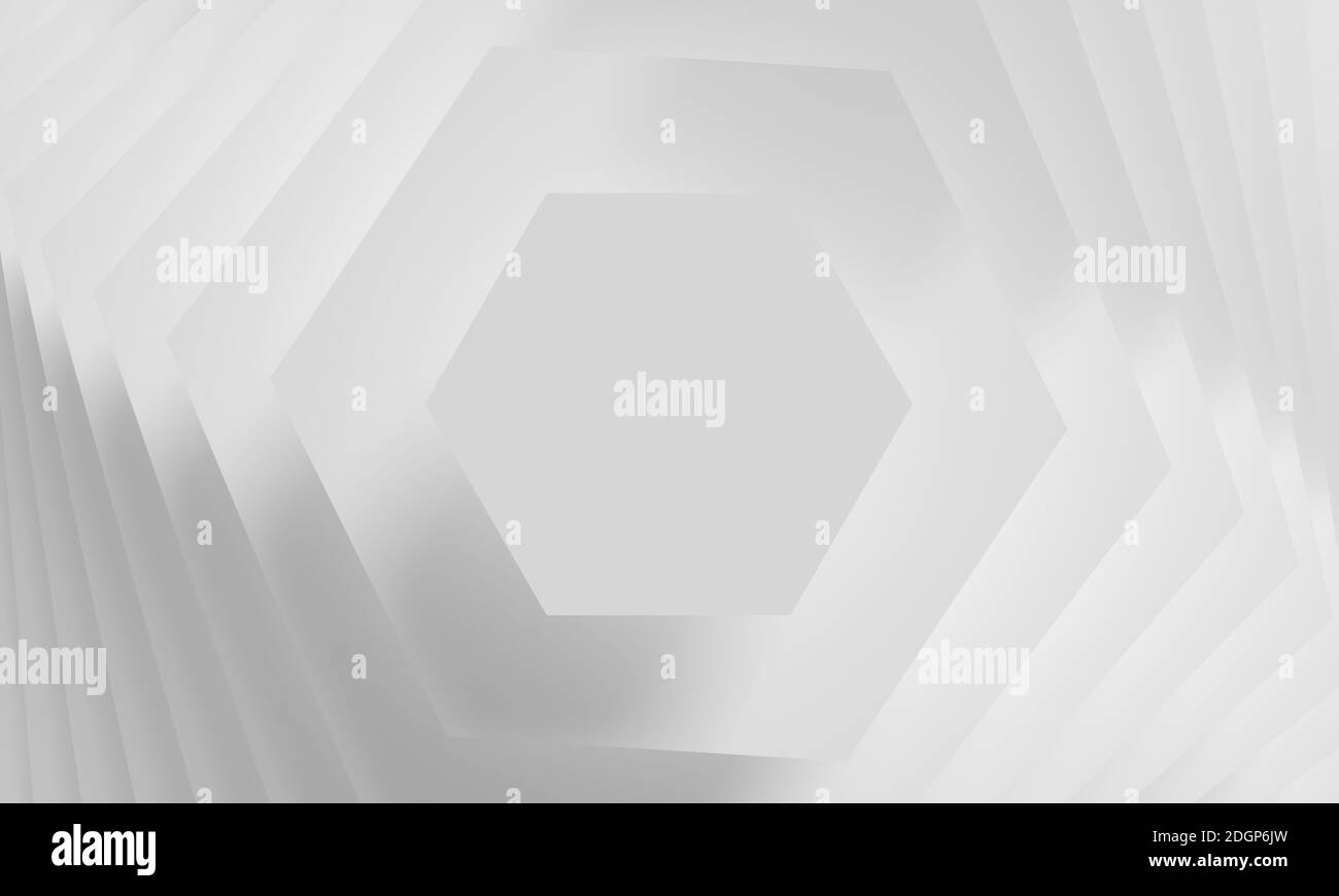 Arrière-plan hexagonal abstrait comme modèle - Illustration 3D Banque D'Images