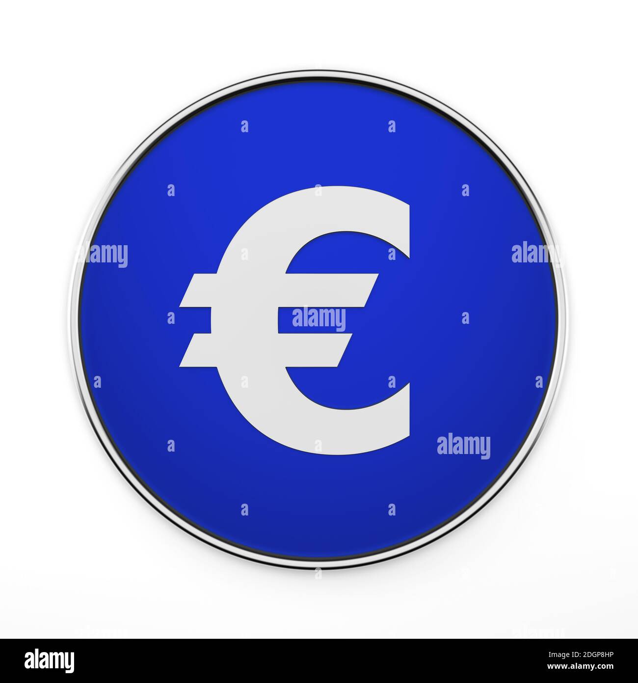Symbole de l'euro 3D Rendering - Illustration Banque D'Images