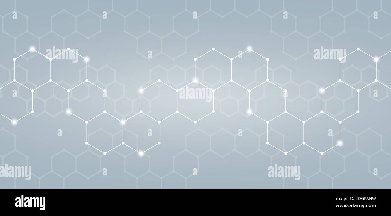 Motif hexagonal avec structure technique - Illustration Banque D'Images