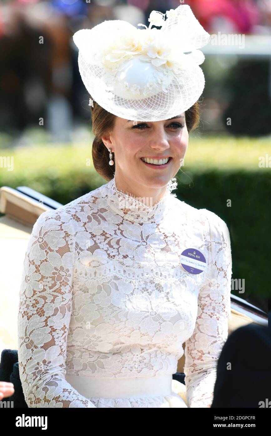 La duchesse de Cambridge pendant la première journée de Royal Ascot à l'hippodrome d'Ascot, Londres. Le crédit photo devrait se lire comme suit : Doug Peters/EMPICS Entertainment Banque D'Images