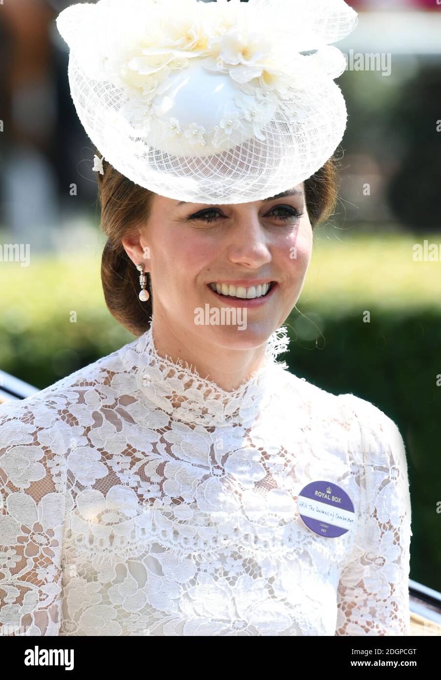 La duchesse de Cambridge pendant la première journée de Royal Ascot à l'hippodrome d'Ascot, Londres. Le crédit photo devrait se lire comme suit : Doug Peters/EMPICS Entertainment Banque D'Images