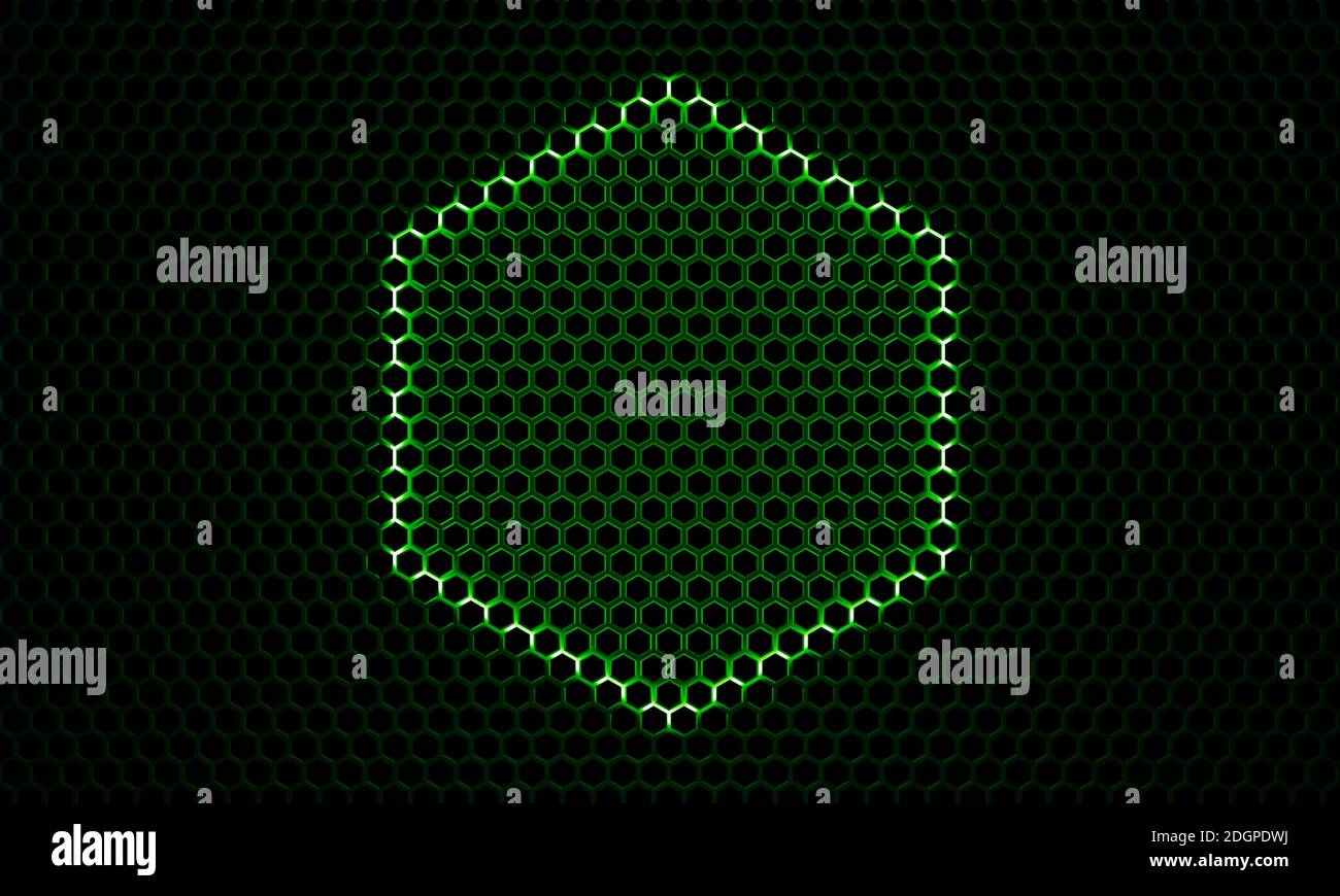 Motif hexagonal avec structure en fer - Illustration Banque D'Images