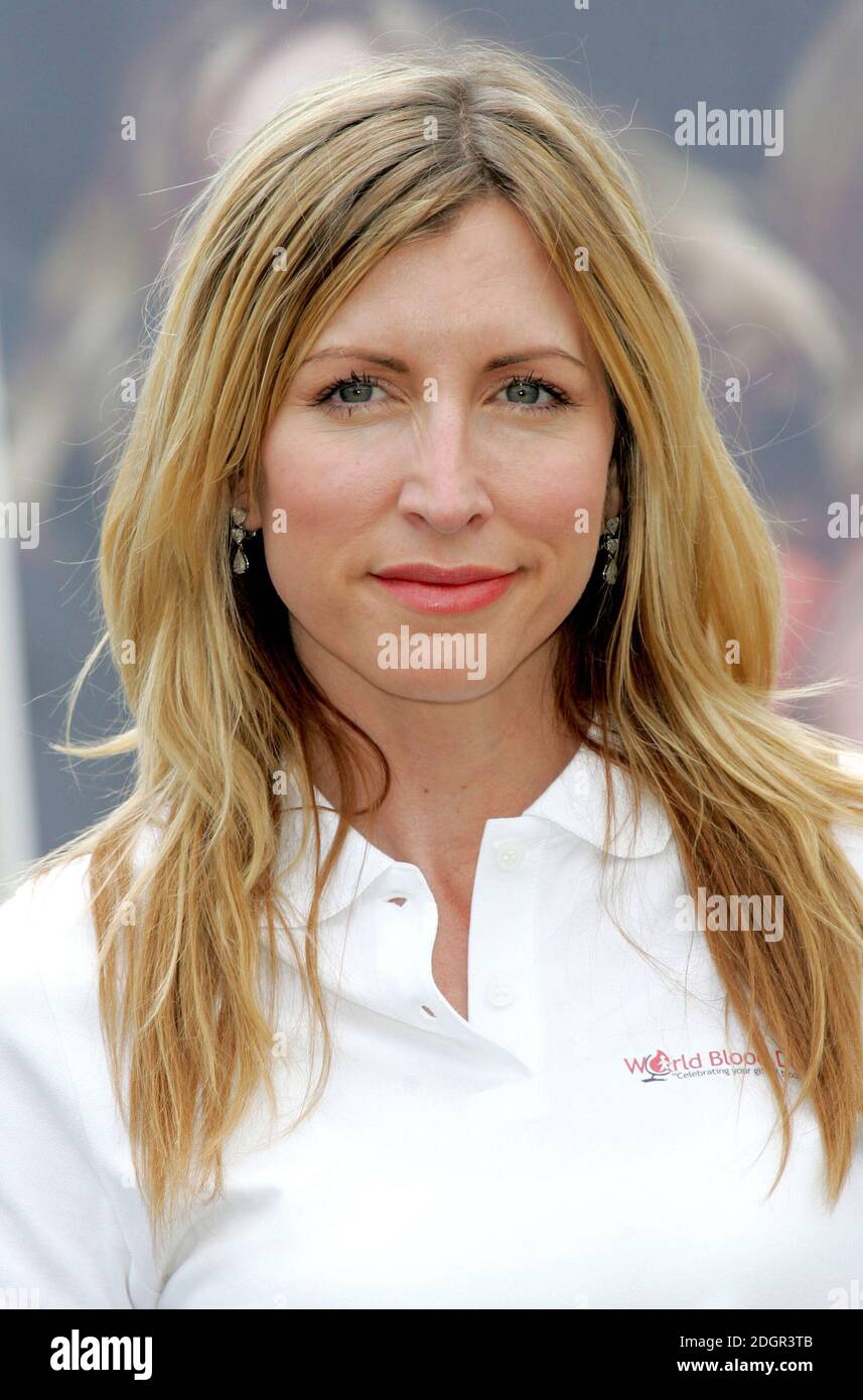 Heather Mills à la campagne de la Journée nationale du don de sang, Trafalgar Square, Londres. Doug Peters/allactiondigital.com Banque D'Images