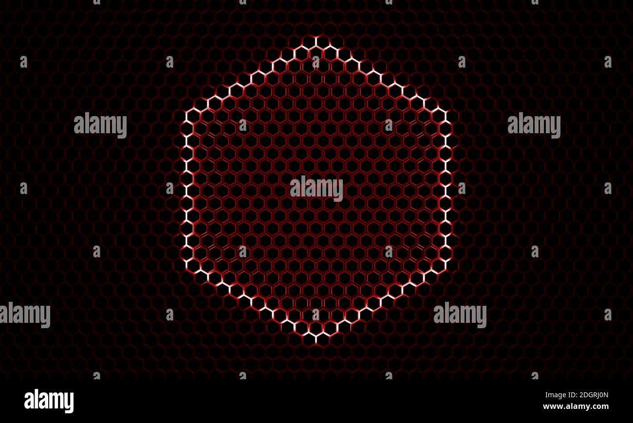 Motif hexagonal avec structure en fer - Illustration Banque D'Images