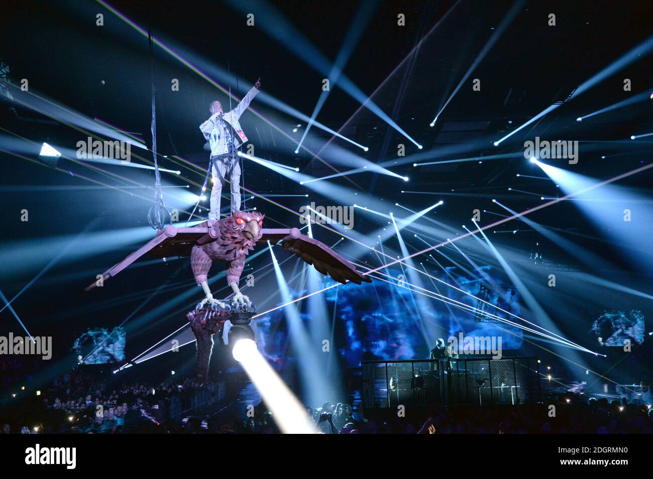 Travis Scott sur scène lors des MTV Europe Music Awards 2017 qui se tiennent au SSE Arena, Londres. Le crédit photo devrait se lire comme suit : Doug Peters/EMPICS Entertainment Banque D'Images