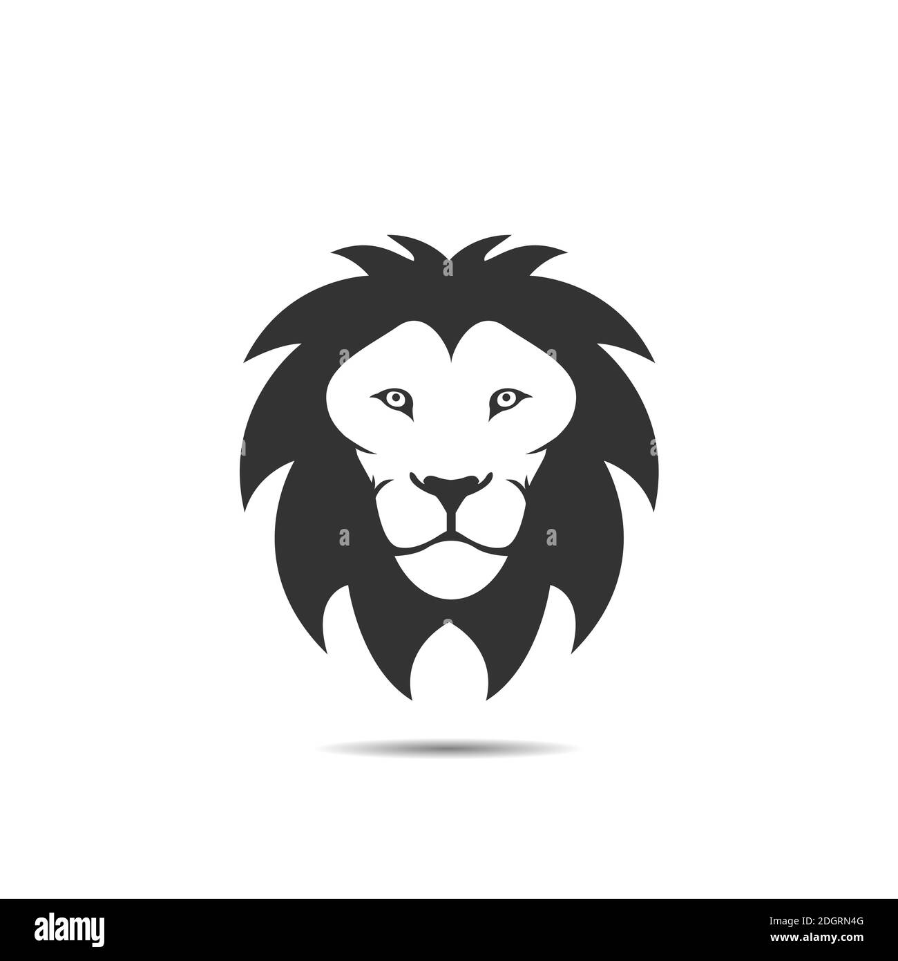 Lion Logo Banque d'images noir et blanc - Alamy