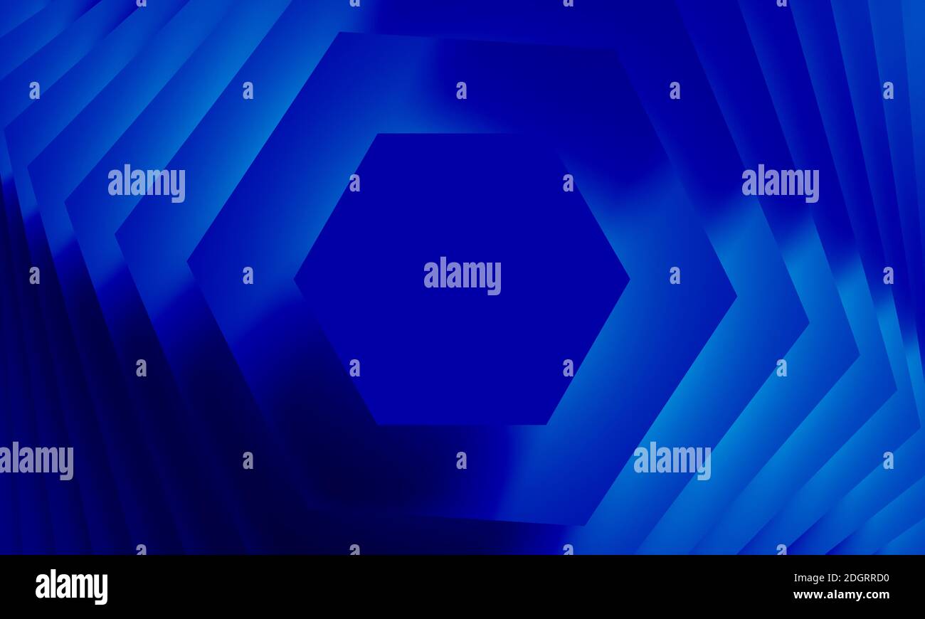 Arrière-plan hexagonal abstrait comme modèle - Illustration 3D Banque D'Images