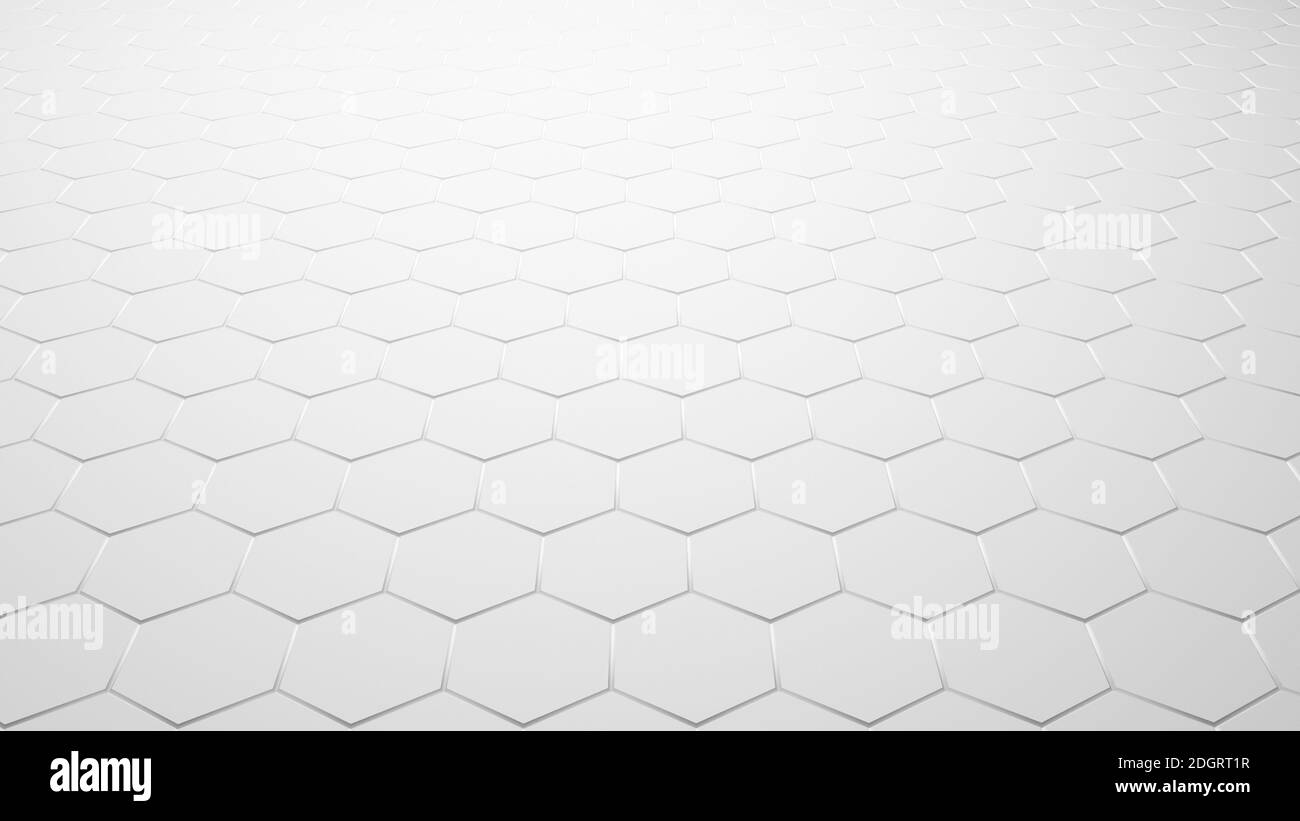 Motif hexagonal abstrait comme arrière-plan - Illustration 3D Banque D'Images