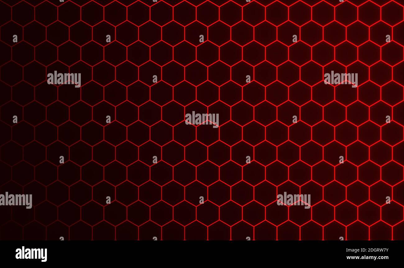 Motif hexagonal abstrait comme arrière-plan - Illustration 3D Banque D'Images