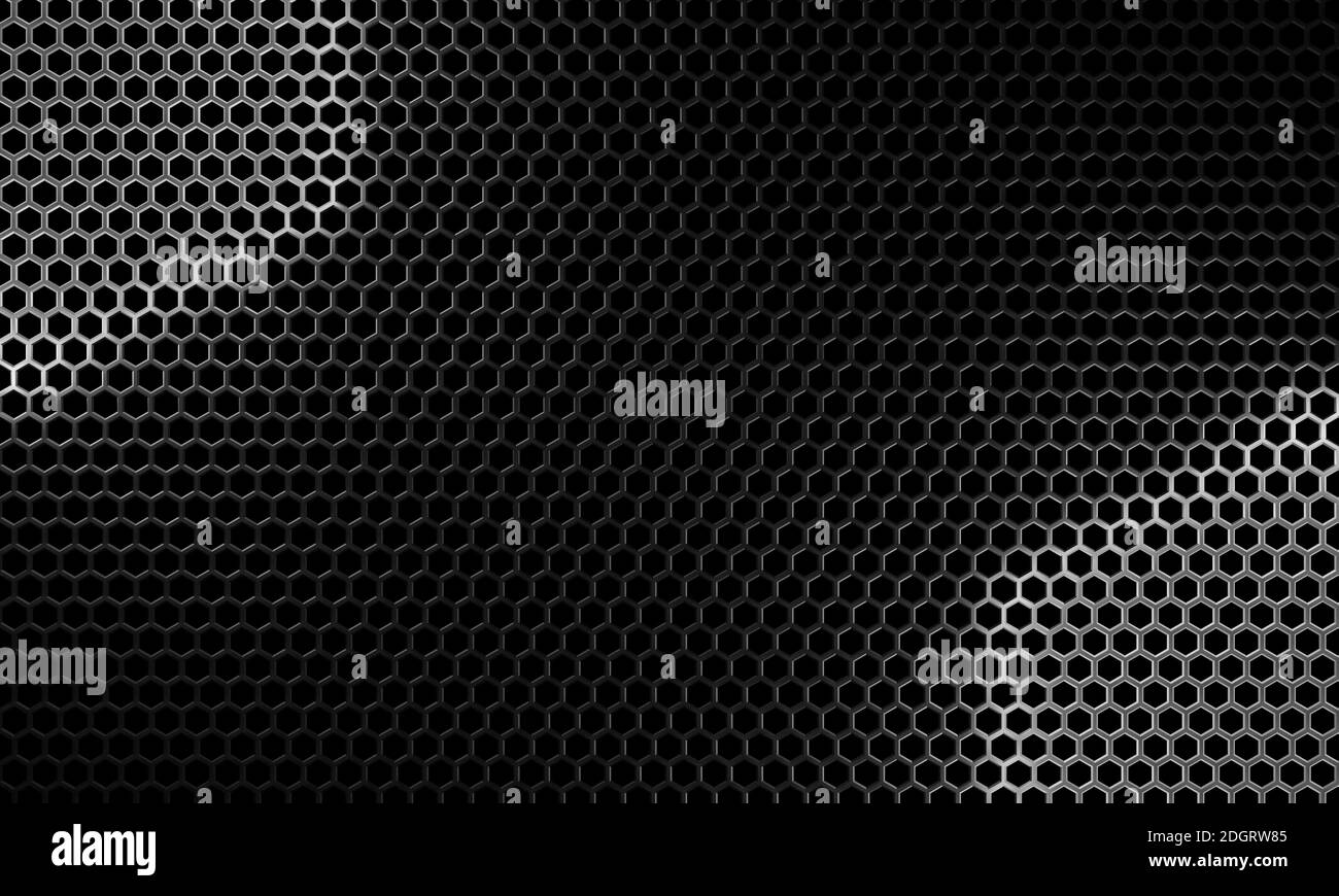 Motif hexagonal avec structure en fer - Illustration Banque D'Images