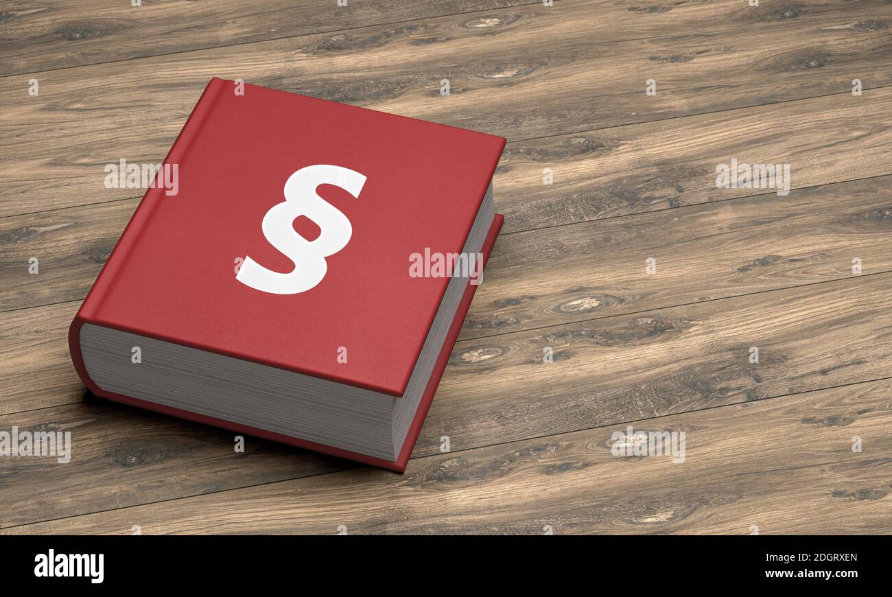 Symbole graphique de la loi sur la table - Illustration Banque D'Images